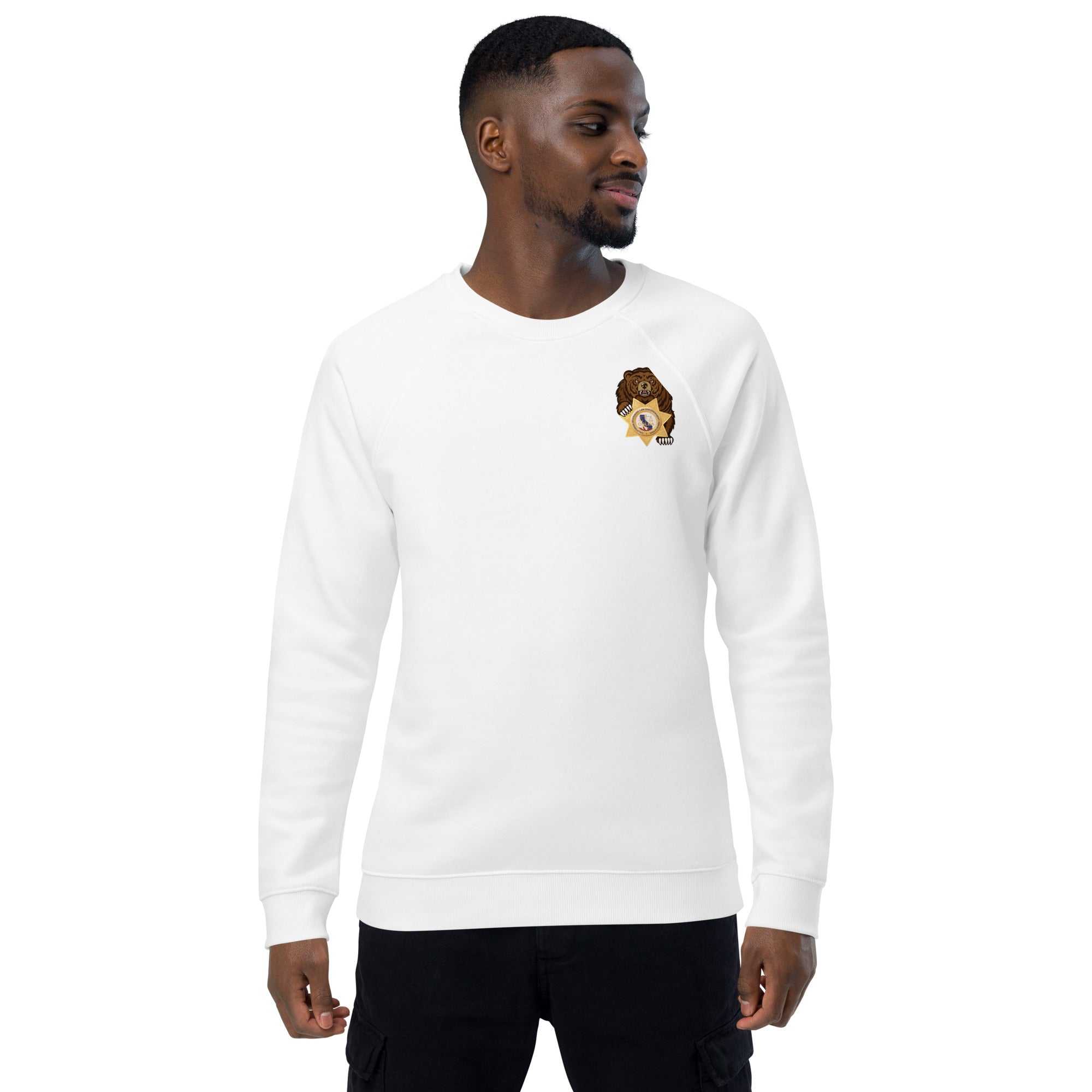 Unisex organic raglan sweatshirt